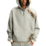 Splinter Hoodie / Faux fur / Grey – Image 2