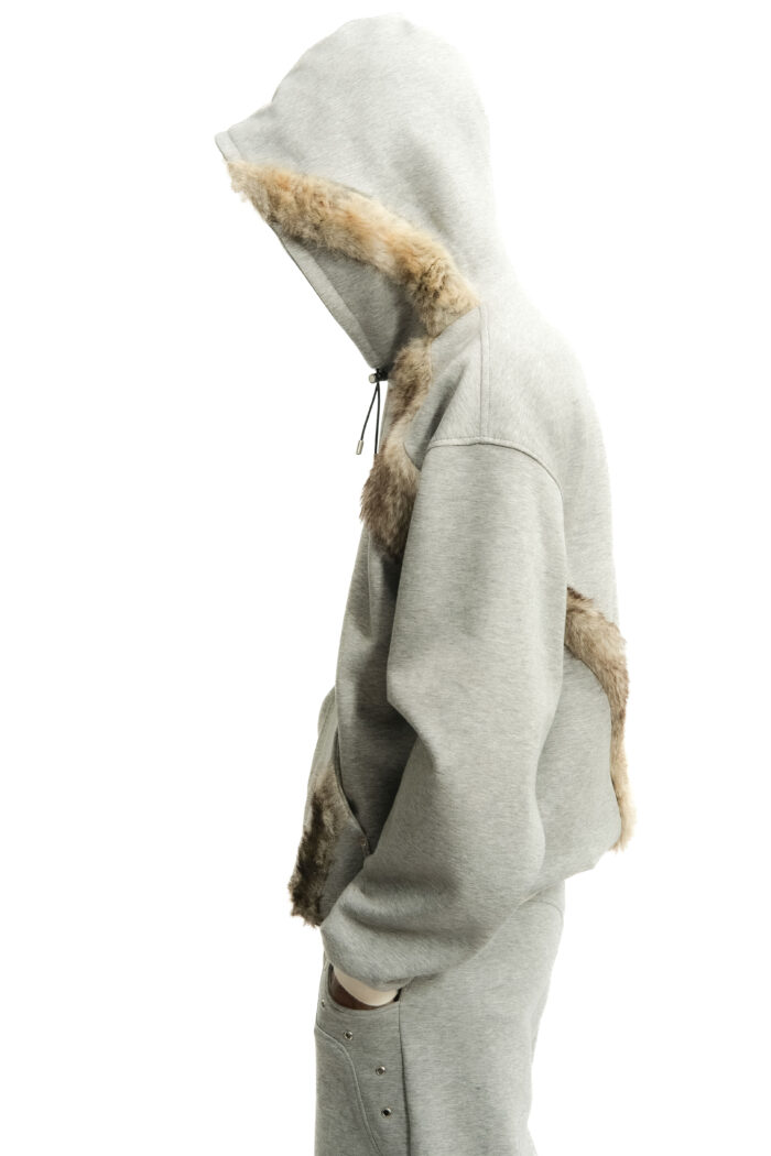 Splinter Hoodie / Faux fur / Grey