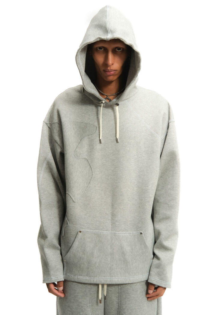 Splinter Hoodie/ White overstitches